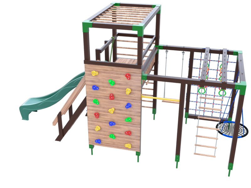 Детская площадка SPORTS GROUND- SLIDE (Спортивная площадка с горкой)