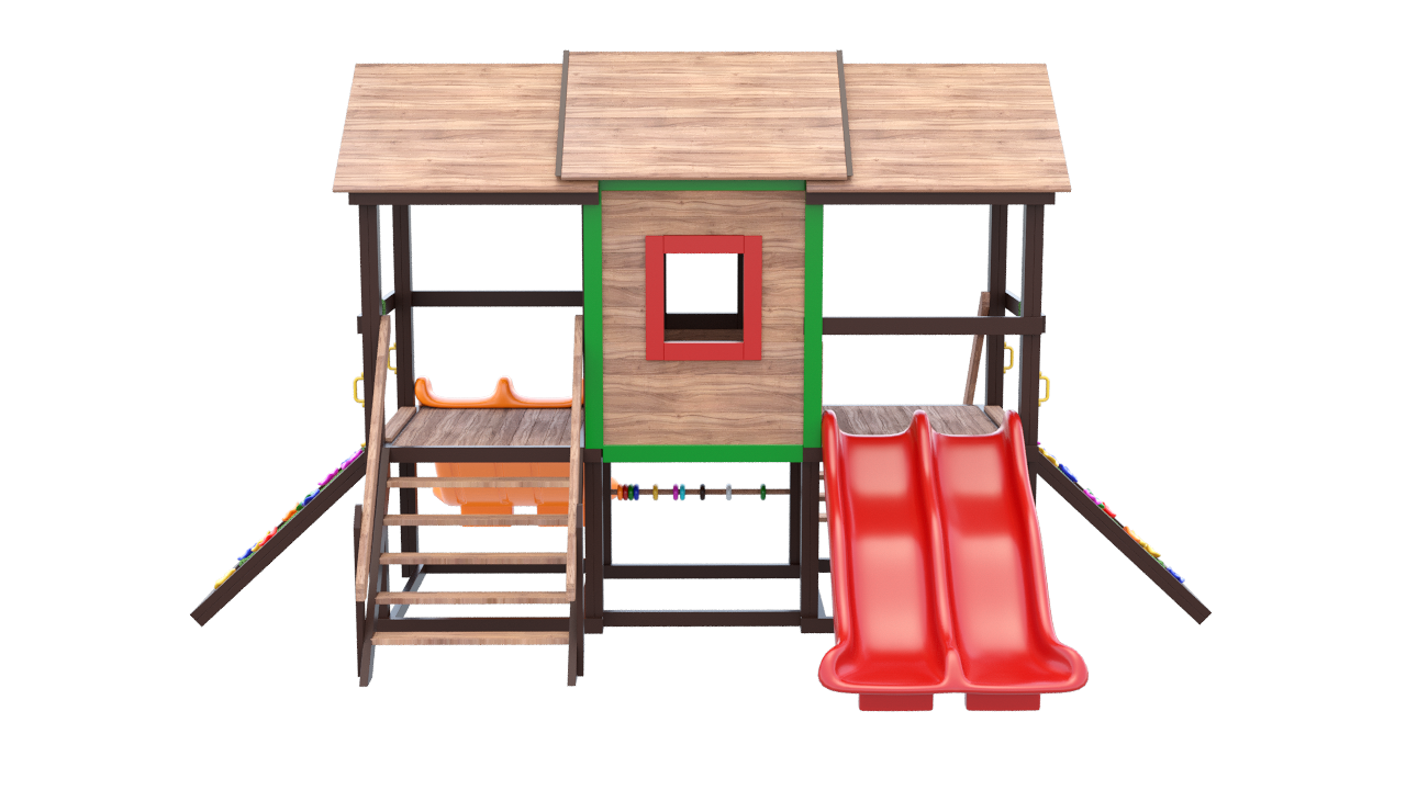 Детская площадка Kids' holiday c домиком (( Праздник малышей, для 1 - 5 лет, с домиком)