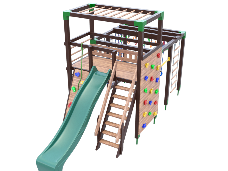 Детская площадка SPORTS GROUND- SLIDE (Спортивная площадка с горкой)