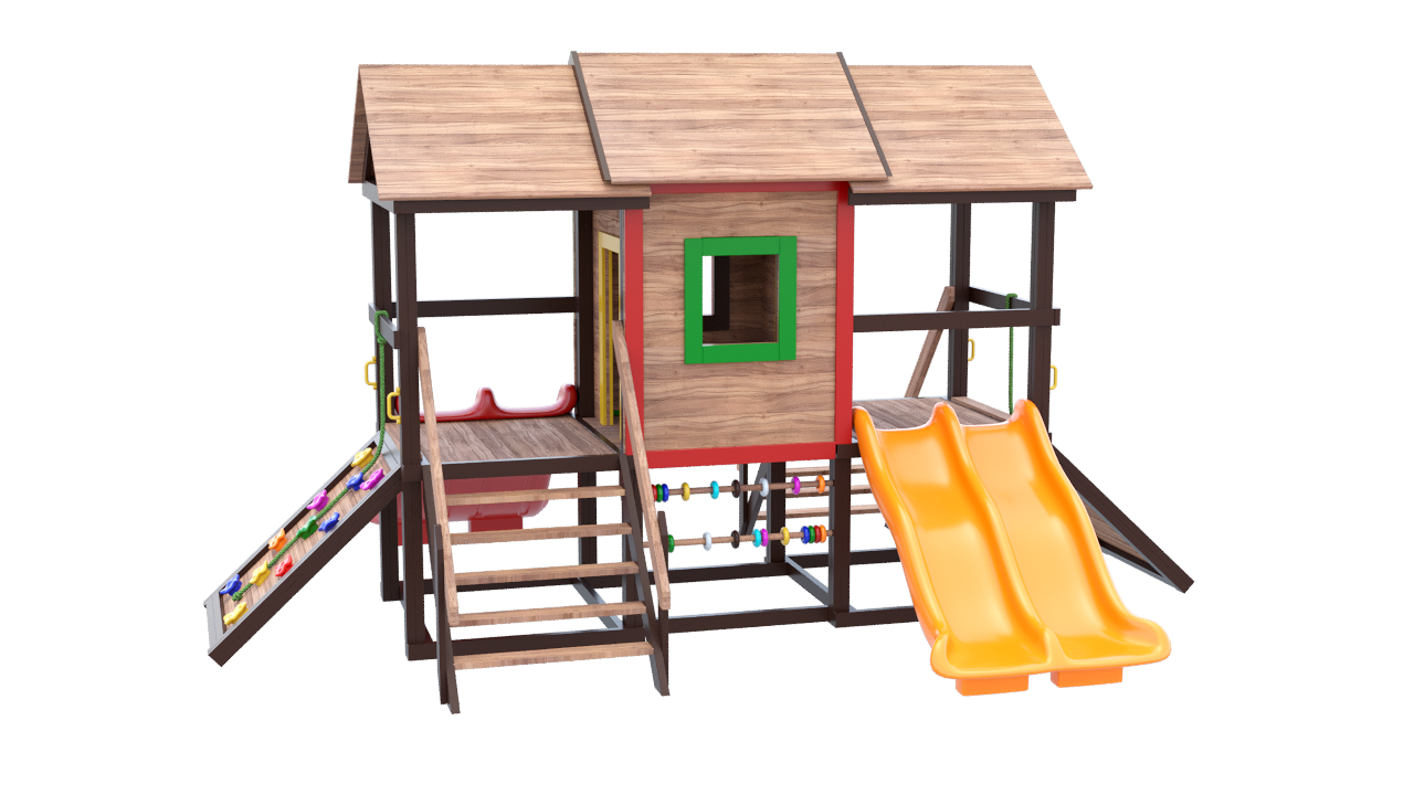 Детская площадка Kids' holiday c домиком (( Праздник малышей, для 1 - 5 лет, с домиком)
