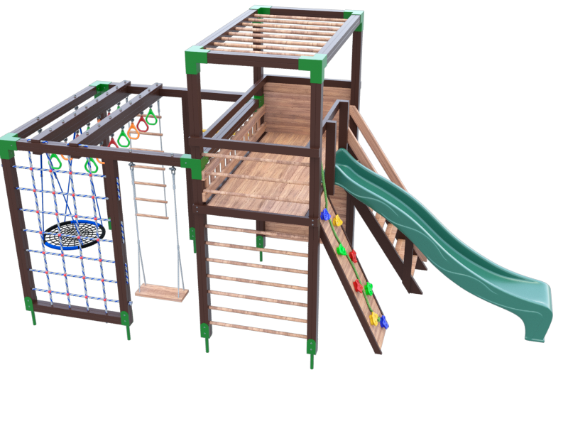 Детская площадка SPORTS GROUND- SLIDE (Спортивная площадка с горкой)