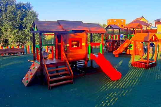 Детская площадка Kids' holiday c домиком (( Праздник малышей, для 1 - 5 лет, с домиком)