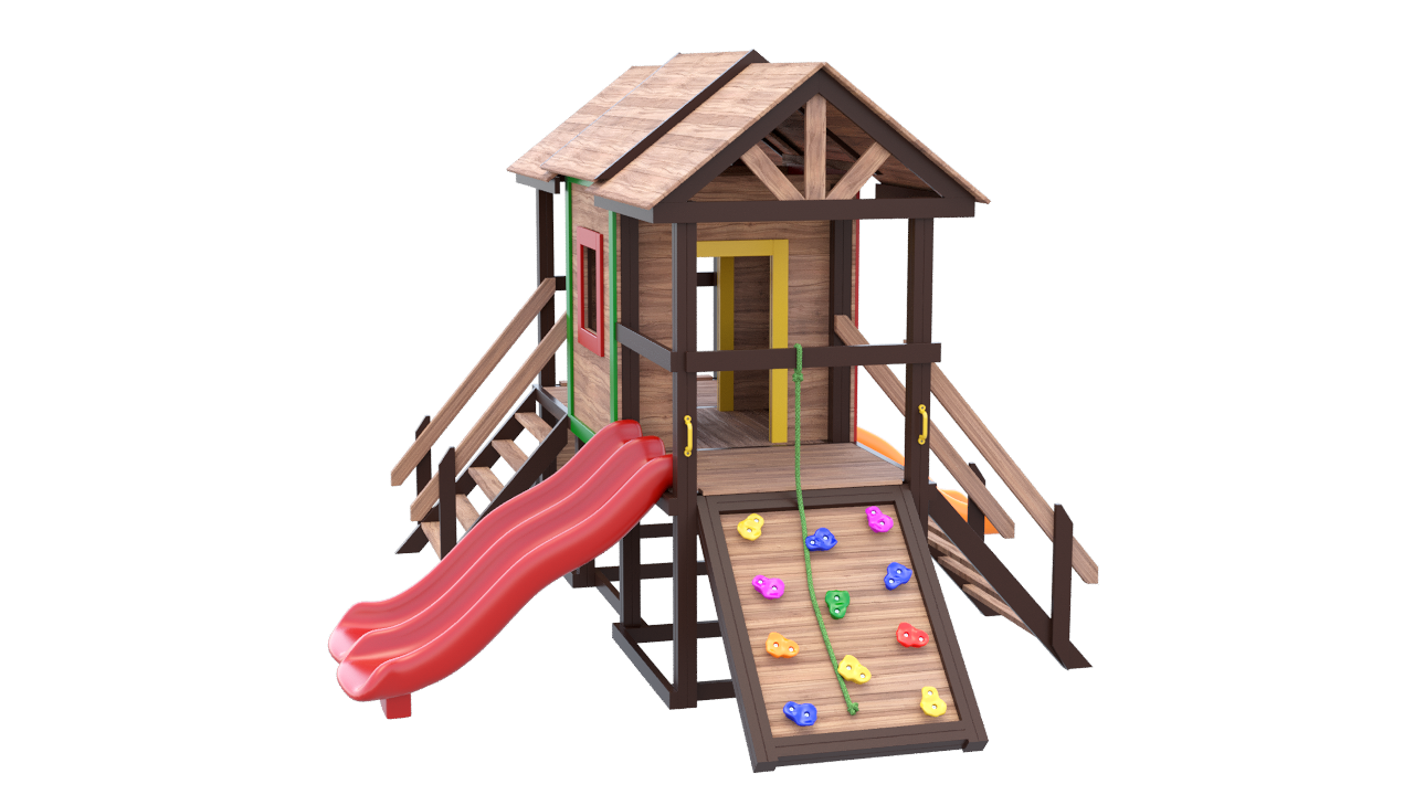 Детская площадка Kids' holiday c домиком (( Праздник малышей, для 1 - 5 лет, с домиком)
