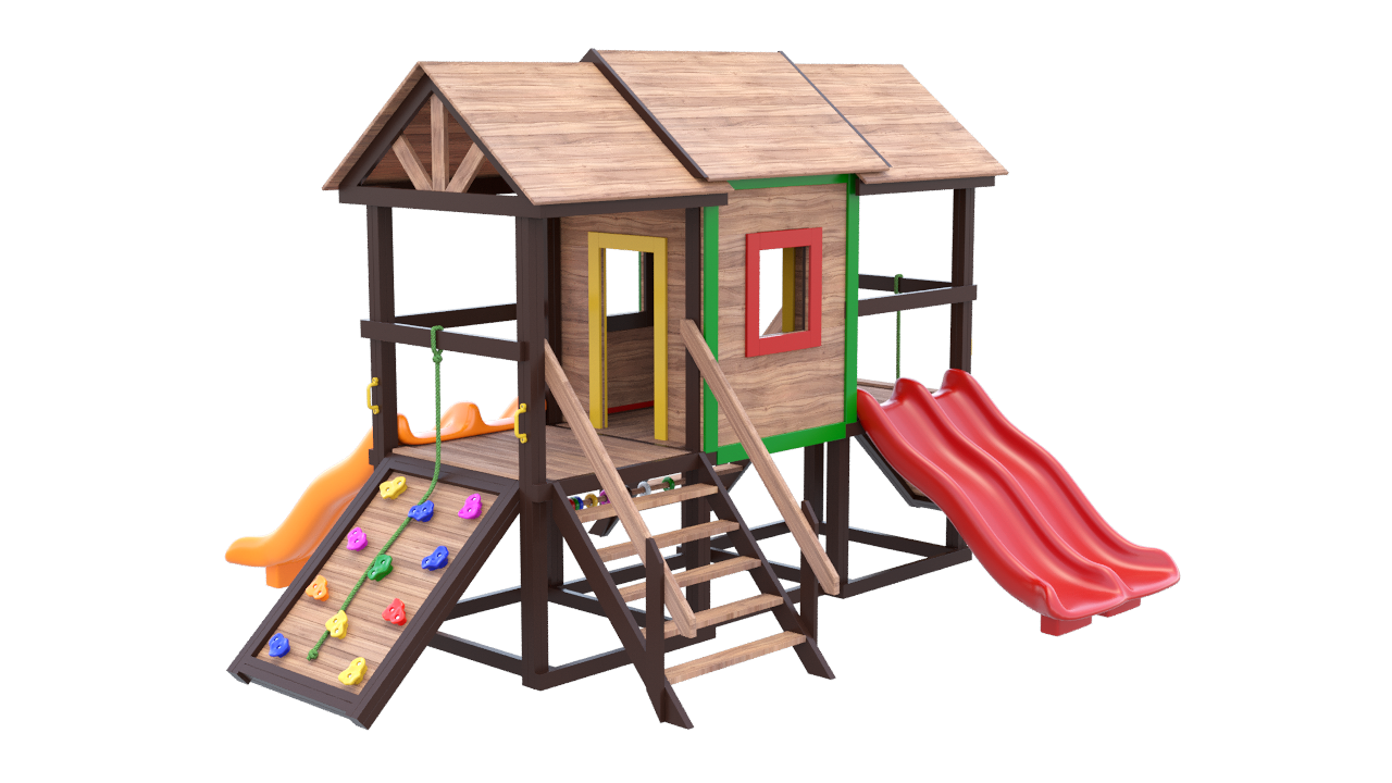 Детская площадка Kids' holiday c домиком (( Праздник малышей, для 1 - 5 лет, с домиком)