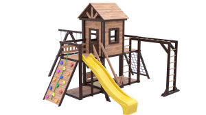 Детская площадка LARGE HOUSE с рукоходом, домиком и песочницей